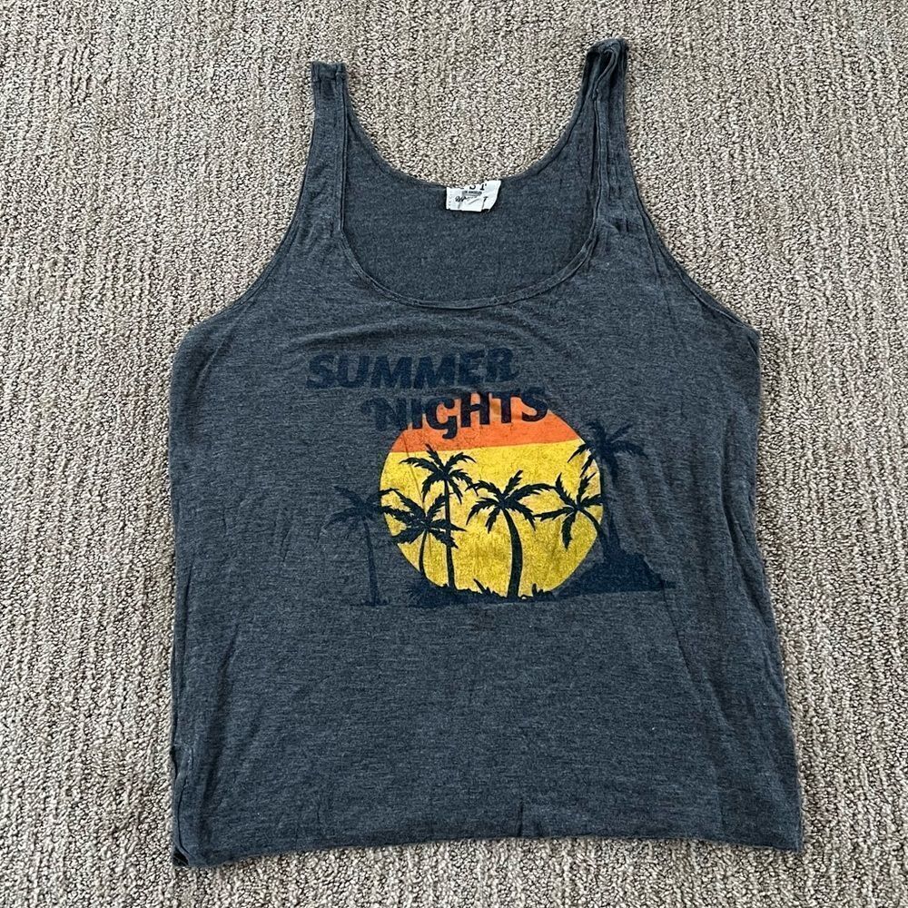 PST Grey "Summer Nights" Sunset Tank Top
